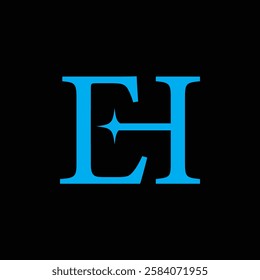 EH Letter Logo Design. EH Creative letter logo design vector, EH Letter Initial Logo Design. EH monogram Logo Unique Concept Vector.