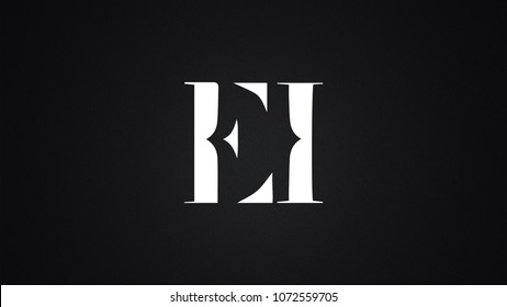 EH Letter Logo Design Template Vector