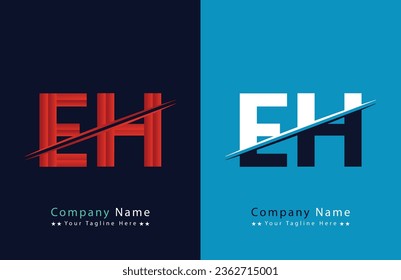 EH Letter Logo Template Illustration Design.