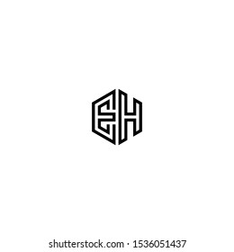 eh letter vector logo abstract