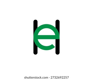 EH Logo Design e HE Logo Design