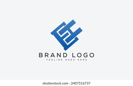 EH logo design template vector graphic branding element