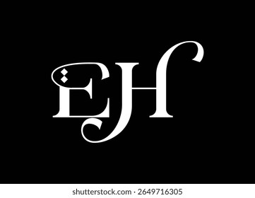 EH logo Design Template Vector Graphic Branding Element.