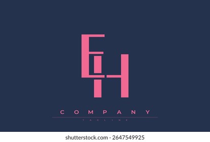 EH Modern Initials Logo Design. Branding logo with stylized initials showcasing bold design and modern aesthetic. Ideal for professional business branding or creative projects focusing on minimalistic