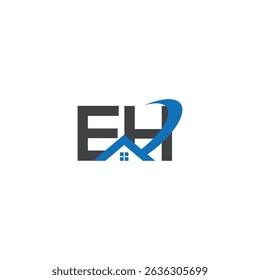 EH real estate logo, EH logo, EH letter logo, monogram, house , alphabet, property ,interior, minimalist Symbol, real estate, alphabet, construction, residential, symbol, sign, letter, architecture.