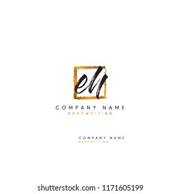 EH signature logo designs or Square EH logo vector mark