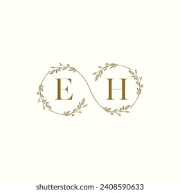 EH wedding infinity in elegant monogram with high quality professional design that will print well