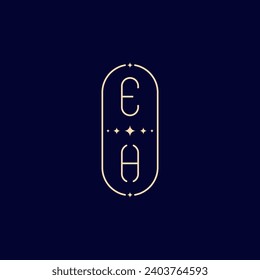 EH wedding lie monogram with high quality professional design that will print well across any print media