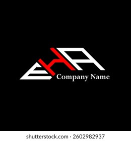 EHA logo design, EHA simple and modern logo. EHA luxurious alphabet design  