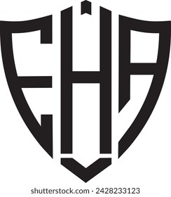 EHA Shield logo design, icon, symbol, vector file 