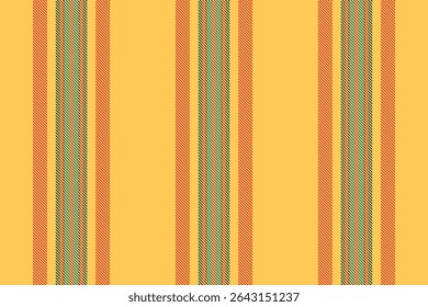 Raya de fondo de textura de Acción de Gracias, coloque la Vertical textil sin costuras. Patrón de Vector de líneas de tela Sribal en la paleta de colores ámbar y rojo.