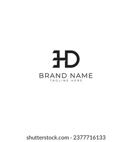 EHD letter logo creative design with vector graphic, EHD simple and modern logo.