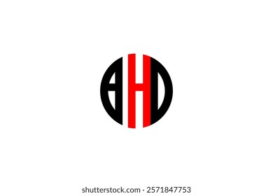 EHD Letter Logo: Creative Ellipse Shaped Design on Black Background for Modern Branding"