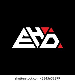 Diseño del logotipo de la letra del triángulo EHD con forma de triángulo. Monograma de diseño del logotipo del triángulo EHD. Plantilla de logotipo vectorial de triángulo EHD con color rojo. Logo triangular EHD Diseño sencillo, elegante y lujoso.