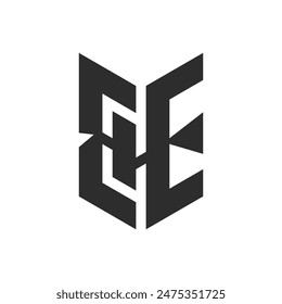 EHE letter logo, EHE or E E letter alphabet logo