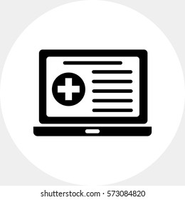 E-health Concept and Laptop Icon
