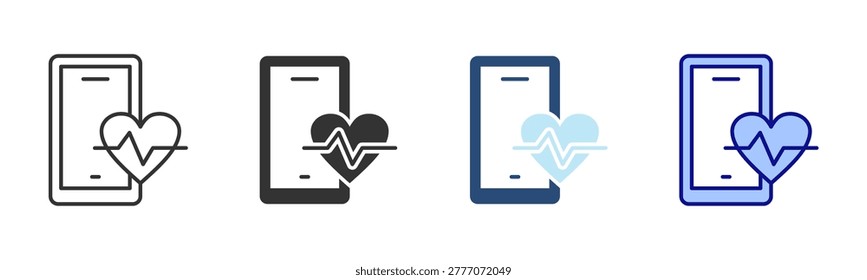Ehealth Icon Set. Designed In Multi Style