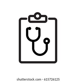 E-Health line flat vector icon for mobile application, button and website design. Illustration isolated on white background. EPS 10 design, logo, app, infographic.