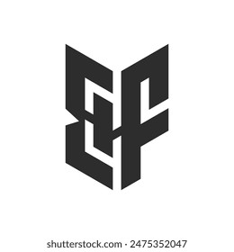 EHF-Buchstabenlogo, EHF- oder EFF-Buchstabenlogo