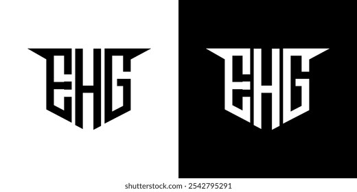 EHG letter logo design with white background in illustrator, vector logo modern alphabet font overlap style, calligraphy designs for logo, Poster, Invitation, etc.