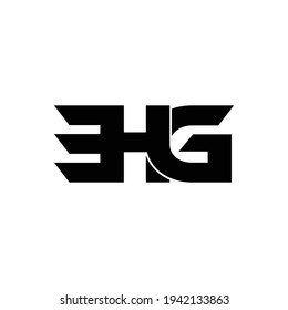 EHG letter monogram logo design vector