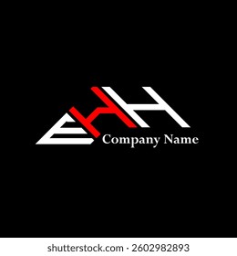 EHH logo design, EHH simple and modern logo. EHH luxurious alphabet design  