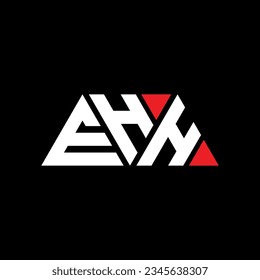 Logo-Design des EHH-Dreiecks mit Dreiecksform. EHH Dreieck Logo Design Monogramm. EHH Dreieck-Vektorlogo-Vorlage mit roter Farbe. EHH dreieckiges Logo Einfach, elegant und luxuriös.