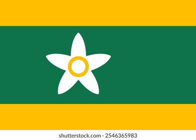 Ehime, a bandeira da prefeitura do Japão: simbolizando a rica história, o patrimônio cultural e as belas paisagens costeiras. Ideal para projetos que celebram a identidade única de Ehime