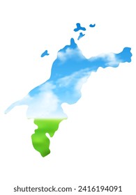 Himmelskarte für die Landschaft von Ehime