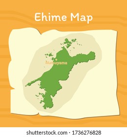 Ehime Prefecture Map Japan Country Background