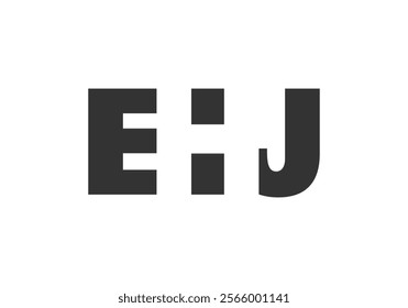 EHJ logo design. Initial letter E H J bold font style for tech startups, consulting, corporate branding. Creative company name, headlines typography identity, trendy logotype. Vector illustration.