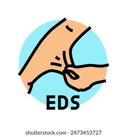 ehlers danlos syndrome disease color icon vector. ehlers danlos syndrome disease sign. isolated symbol illustration