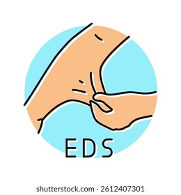 ehlers danlos syndrome disease color icon vector. ehlers danlos syndrome disease sign. isolated symbol illustration
