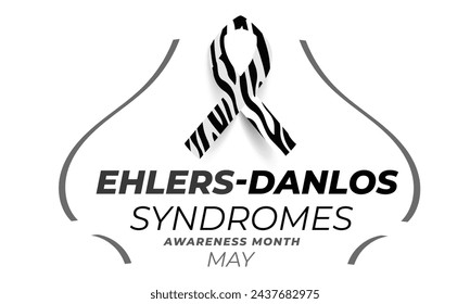 Ehlers Danlos Syndromes Awareness Month. background, banner, card, poster, template. Vector illustration.