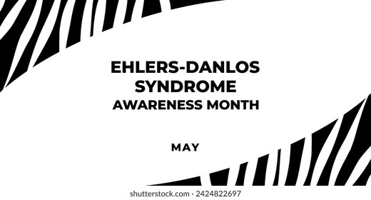 Ehlers-Danlos syndrome awareness month. Vector web banner, poster, card for social media, networks with text Ehlers-Danlos syndrome awareness month, may
