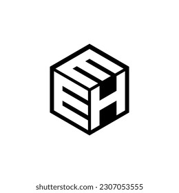 EHM letter logo design in illustration. Vector logo, calligraphy designs for logo, Poster, Invitation, etc.