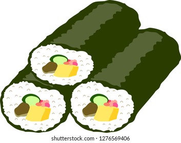 Eho-maki sushi roll