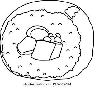 Eho-maki sushi roll outline