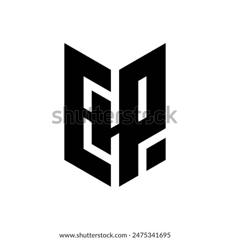 EHP letter logo, EHP or E P letter alphabet logo