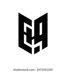 EHQ letter logo, EHQ or E Q letter alphabet logo