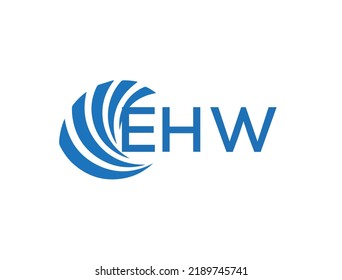 EHW letter logo design on white background. EHW creative circle letter logo concept. EHW letter design.
