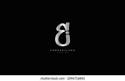 EI IE Abstract initial monogram letter alphabet logo design