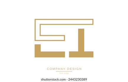 EI, IE Abstract Letters Logo Monogram Font Icon 