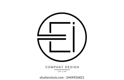 EI, IE Abstract Letters Logo Monogram Font Icon 