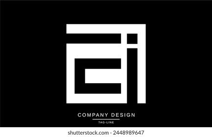 EI, IE Abstract Letters Logo Monogram Font Icon 