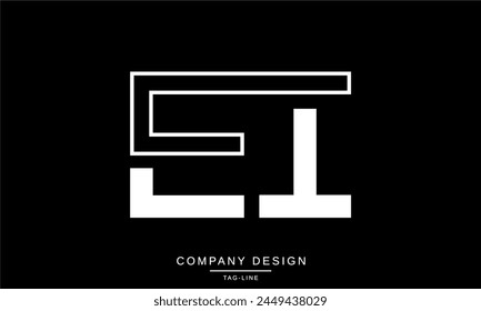 EI, IE Abstract Letters Logo Monogram Font Icon 