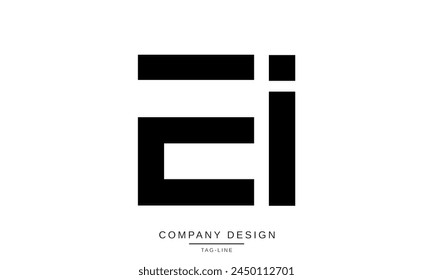 EI, IE Abstract Letters Logo Monogram Font Icon 