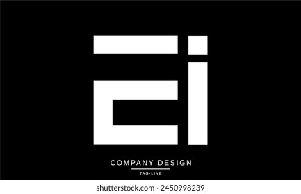 EI, IE Abstract Letters Logo Monogram Font Icon 