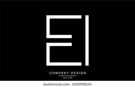 EI, IE Abstract Letters Logo Monogram Font Icon 