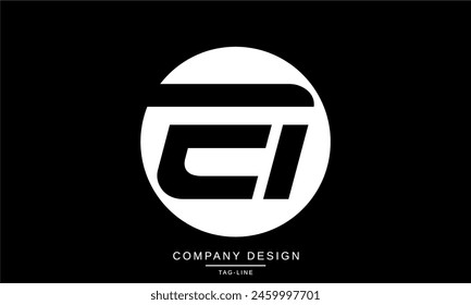 EI, IE Abstract Letters Logo Monogram Design Font Icon